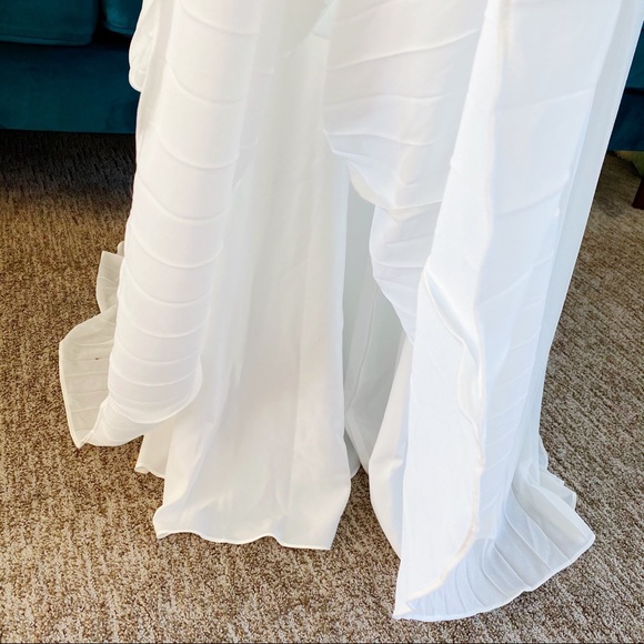 Anthropologie | BHLDN Badgley Mischka Sloan Dress Accordion Pleat Wedding Gown 4 - Picture 12 of 16